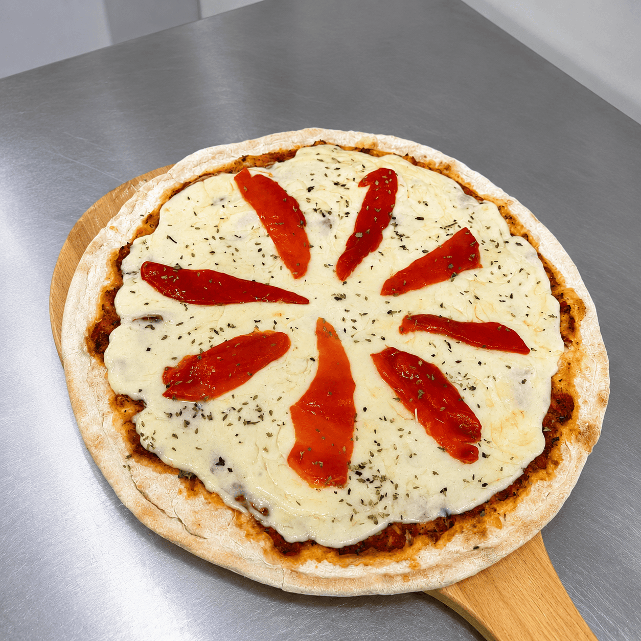 Muzzarella con morrones
