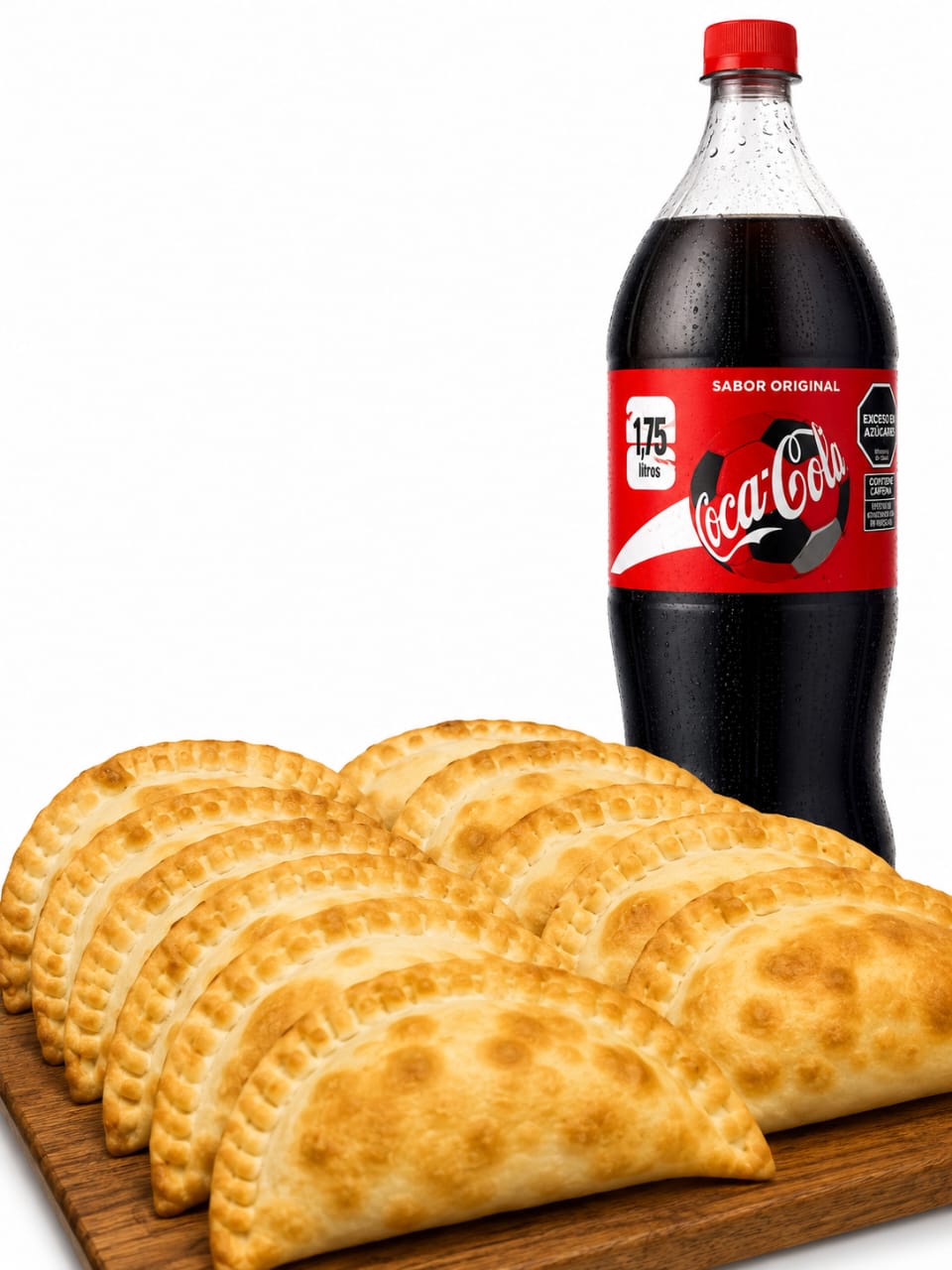 12 empanadas + gaseosa 1.75l