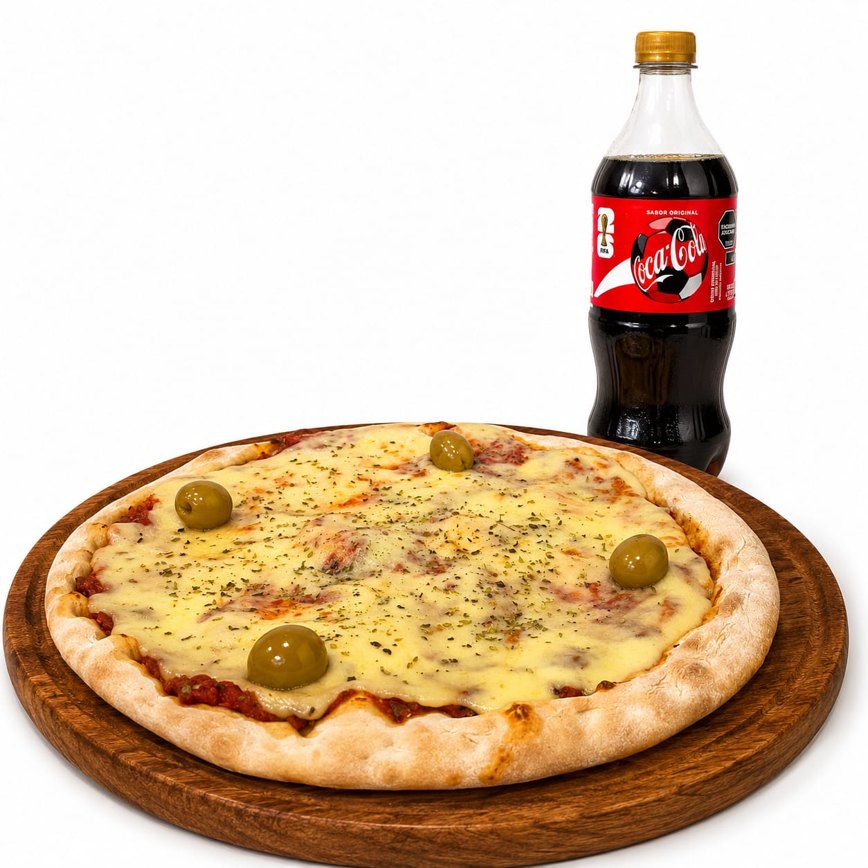 Muzza grande + gaseosa 600ml